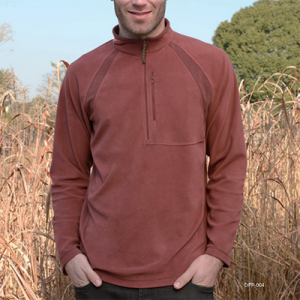 TEXTURED ¼ ZIP FLEECE DF19-105A