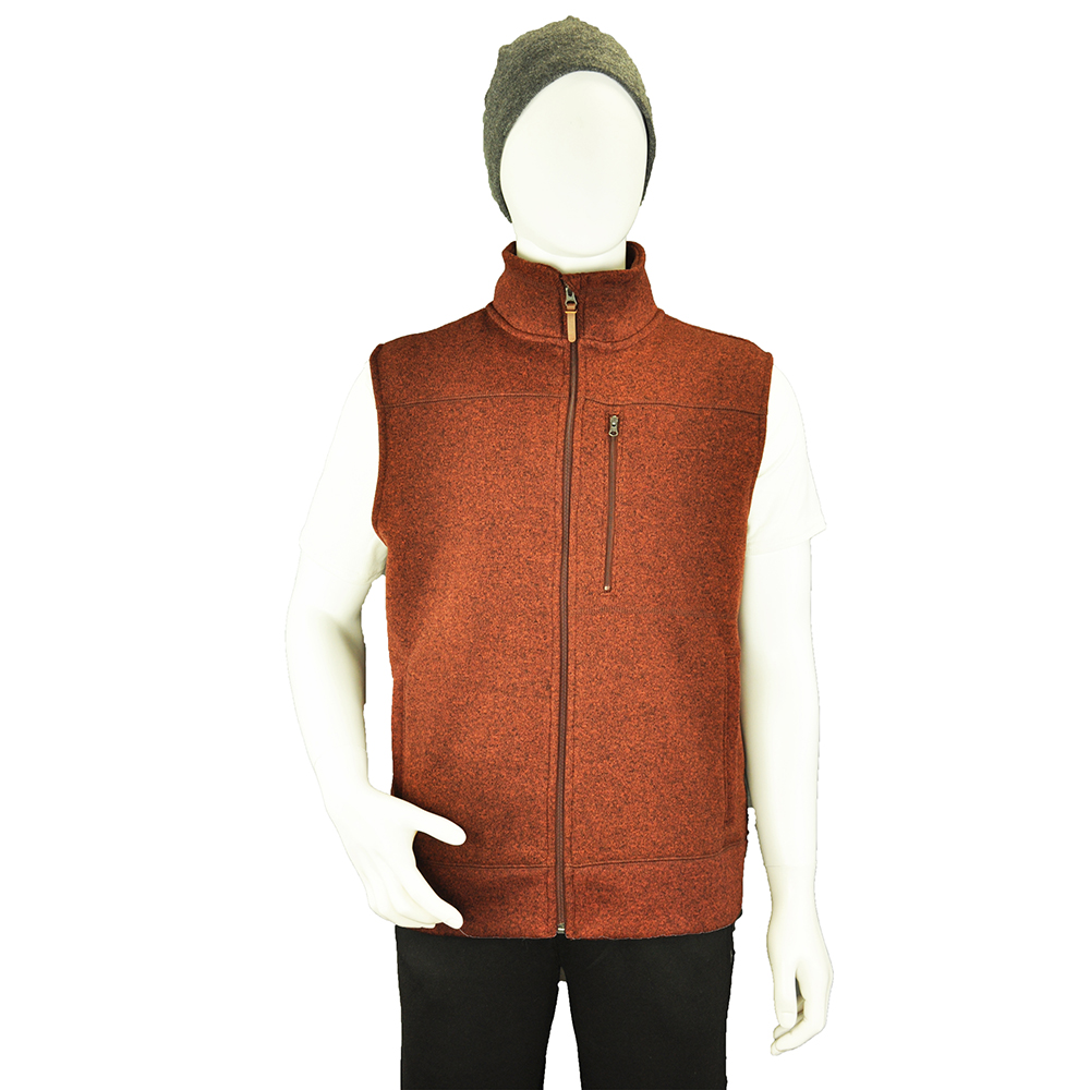 Factory wholesale Sweaters Men Fleece – ORANGE THICK STITCH VEST 9895 – DONGFANG