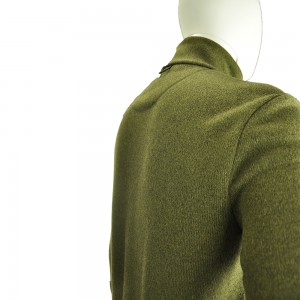 GREEN THICK STITCH STAND-UP COLLAR
